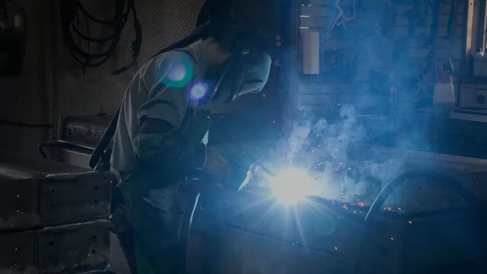 Man welding